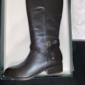 Wide shaft Ralph Lauren black riding boot
